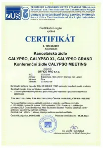 OFFICE PRO kancelárska stolička CALYPSO modrá