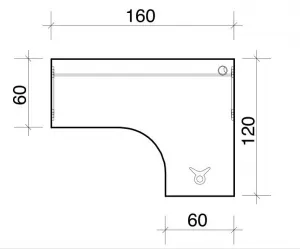 HOBIS kancelársky stôl GATE GE 60 L