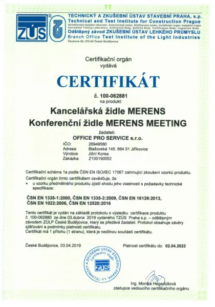 HON Rokovací stolička MERENS WHITE Meeting