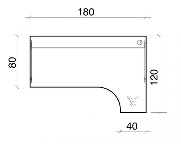 HOBIS kancelársky stôl GATE GE 1800 L