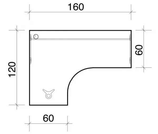 HOBIS kancelársky stôl GATE GE 60 P