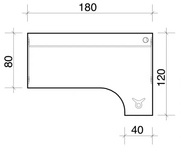 HOBIS kancelársky stôl FLEX FE 1800 L