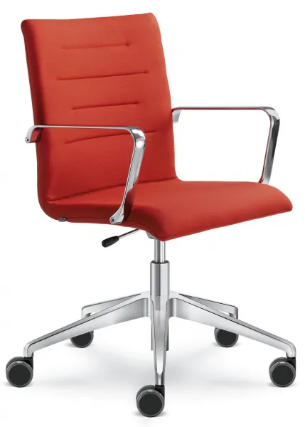 LD SEATING Kancelárska stolička OSLO 227, F80-N6, kríž a podrúčky leštěné
