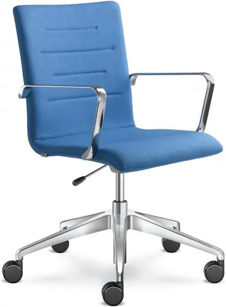 LD SEATING Kancelárská stolička OSLO 227-RA,F80-N6, kríž leštěný hliník
