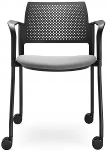 LD SEATING konferenčná stolička DREAM+ 100BL-N1,BR, kostra čierna