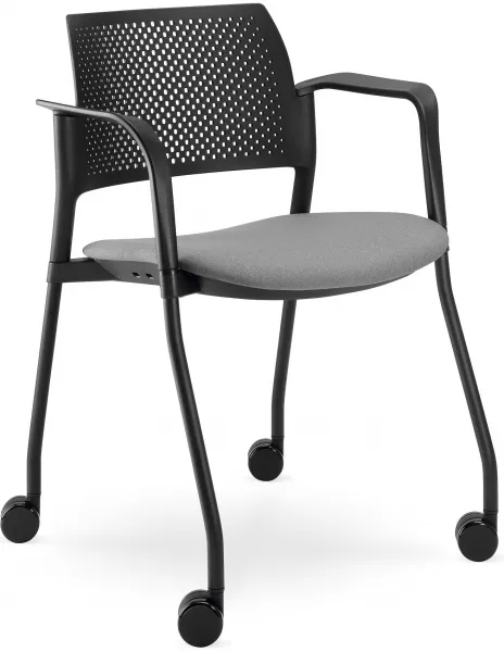 LD SEATING konferenčná stolička DREAM+ 100BL-N1,BR, kostra čierna