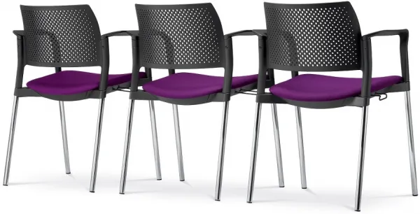 LD SEATING konferenčná stolička DREAM+ 100BL-N4,BR, kostra chrom