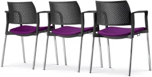 LD SEATING konferenčná stolička DREAM+ 100BL-N4,BR, kostra chrom
