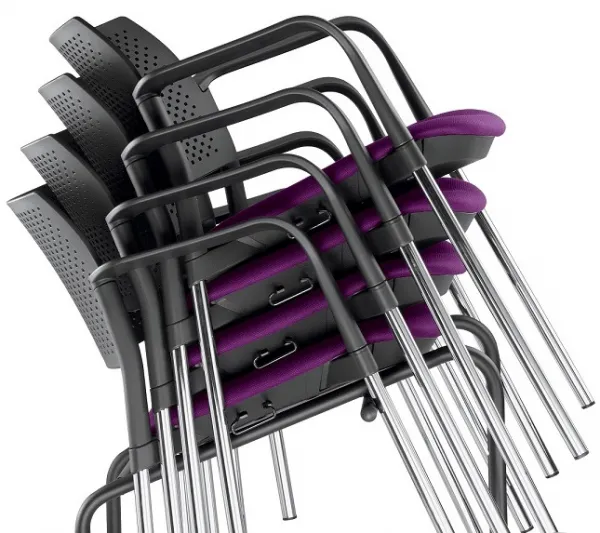 LD SEATING konferenčná stolička DREAM+ 100BL-N4,BR, kostra chrom