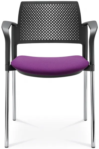 LD SEATING konferenčná stolička DREAM+ 100BL-N4,BR, kostra chrom