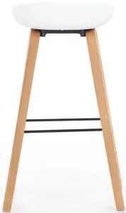 HALMAR Barová stolička H86 biela/sivá