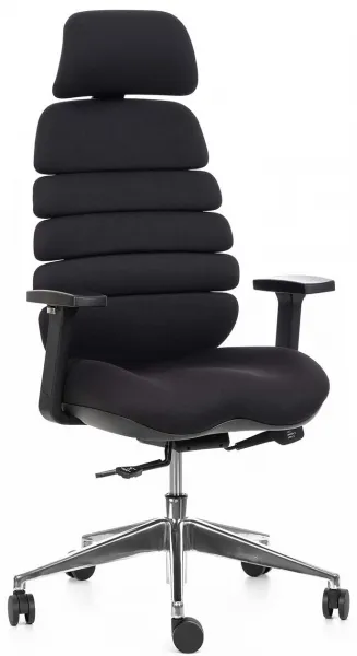 MERCURY Ergonomická kancelárska stolička SPINE čierna, s opierkou hlavy