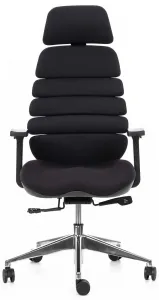 MERCURY Ergonomická kancelárska stolička SPINE čierna, s opierkou hlavy