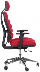 MERCURY Ergonomická kancelárska stolička SPINE červená, s opierkou hlavy