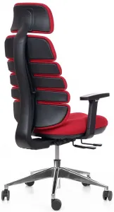 MERCURY Ergonomická kancelárska stolička SPINE červená, s opierkou hlavy