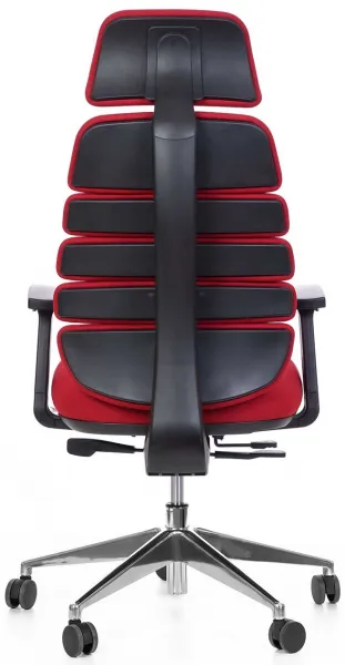 MERCURY Ergonomická kancelárska stolička SPINE červená, s opierkou hlavy