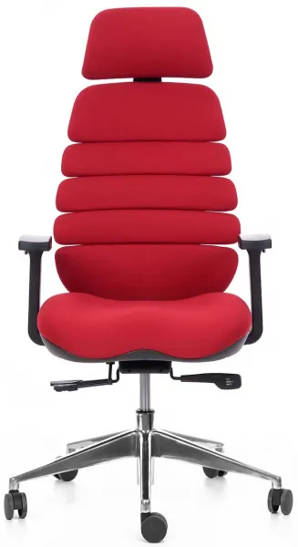 MERCURY Ergonomická kancelárska stolička SPINE červená, s opierkou hlavy