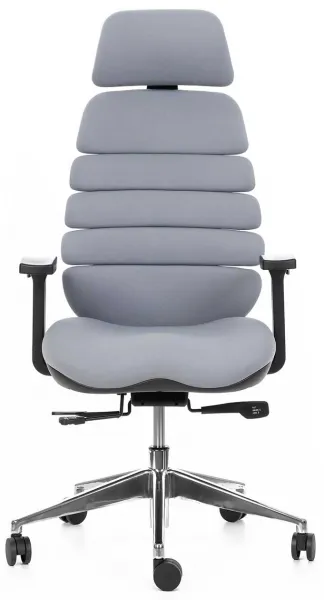 MERCURY Ergonomická kancelárska stolička SPINE sivá, s opierkou hlavy