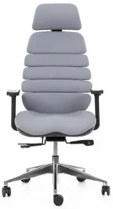 MERCURY Ergonomická kancelárska stolička SPINE sivá, s opierkou hlavy