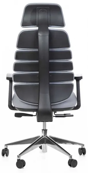 MERCURY Ergonomická kancelárska stolička SPINE sivá, s opierkou hlavy