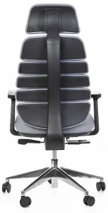 MERCURY Ergonomická kancelárska stolička SPINE sivá, s opierkou hlavy