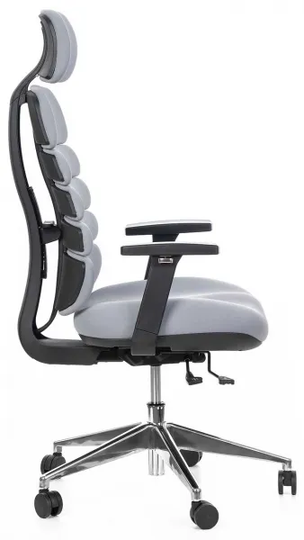 MERCURY Ergonomická kancelárska stolička SPINE sivá, s opierkou hlavy
