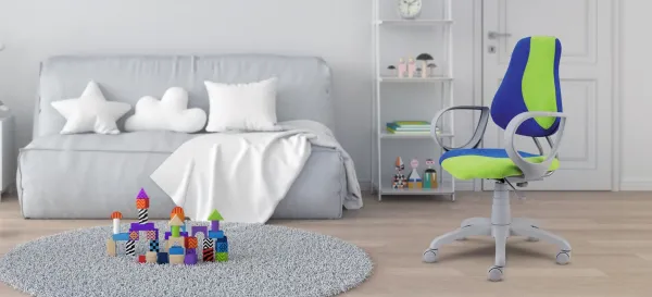 ALBA detská stolička FUXO S-line modrá - zelená
