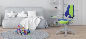 ALBA detská stolička FUXO S-line modrá - zelená