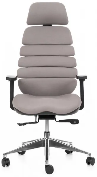 MERCURY Ergonomická kancelárska stolička SPINE tmavo sivá, s opierkou hlavy