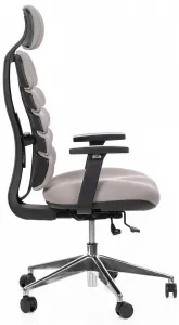MERCURY Ergonomická kancelárska stolička SPINE tmavo sivá, s opierkou hlavy
