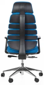 MERCURY Ergonomická kancelárska stolička SPINE modrá s opierkou hlavy