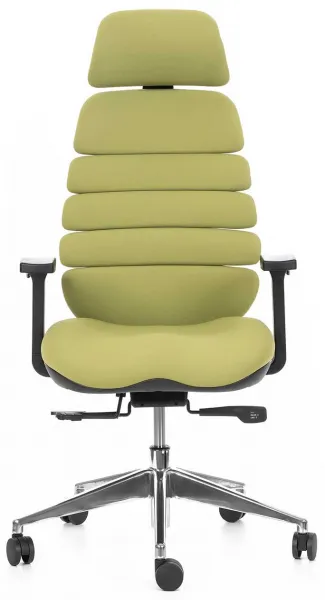 MERCURY Ergonomická kancelárska stolička SPINE zelená, s opierkou hlavy