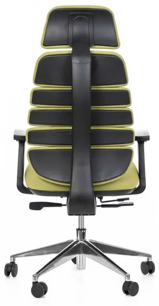 MERCURY Ergonomická kancelárska stolička SPINE zelená, s opierkou hlavy