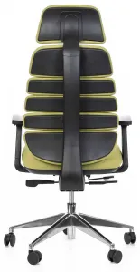 MERCURY Ergonomická kancelárska stolička SPINE zelená, s opierkou hlavy