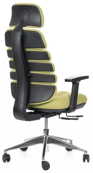 MERCURY Ergonomická kancelárska stolička SPINE zelená, s opierkou hlavy
