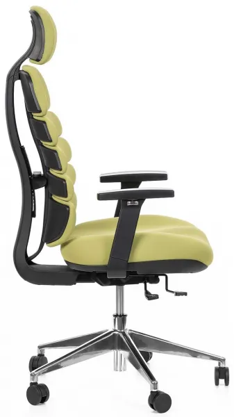MERCURY Ergonomická kancelárska stolička SPINE zelená, s opierkou hlavy