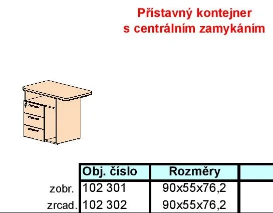LENZA Prístavný kontajner WELS s nikou, ľavé prevedenie