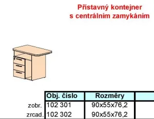 LENZA Prístavný kontajner WELS s nikou, ľavé prevedenie
