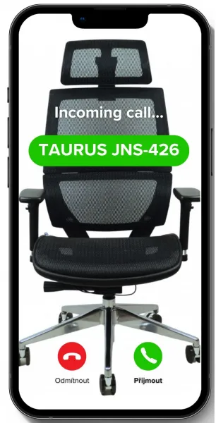 MERCURY Ergonomická kancelárska stolička TAURUS JNS-426A, čierna