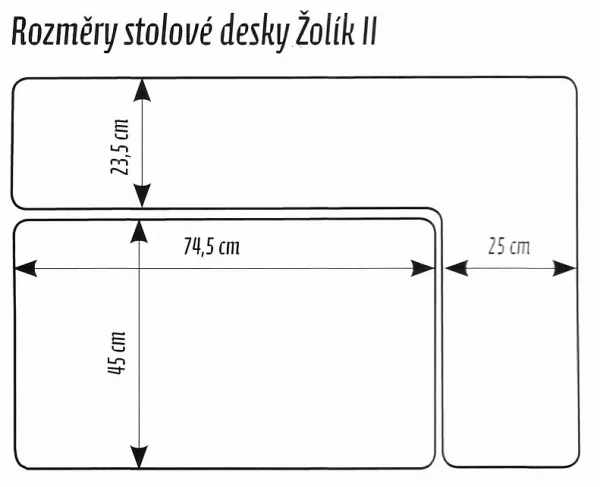 AMADEUS Detský rastúci stôl Žolík III - dekor biely céder