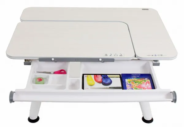 AMADEUS Detský rastúci stôl Žolík III - dekor biely céder