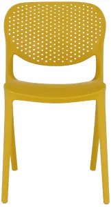 TEMPO KONDELA Stohovateľná stolička FEDRA NEW, žltá