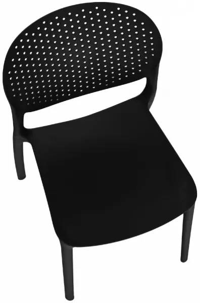 TEMPO KONDELA Stohovateľná stolička FEDRA NEW, čierna