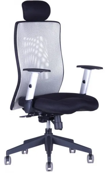 OFFICE PRO kancelárska stolička CALYPSO XL s opierkou hlavy P4, šedá