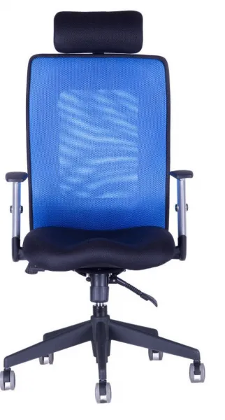 OFFICE PRO Kancelárska stolička CALYPSO GRAND s opierkou hlavy P1, modrá