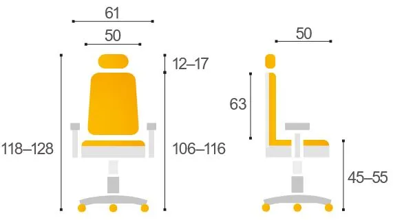 OFFICE PRO Ergonomická kancelárska stolička CALYPSO GRAND s opierkou hlavy P1, antracit