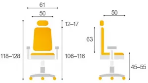 OFFICE PRO Ergonomická kancelárska stolička CALYPSO GRAND s opierkou hlavy P1, antracit