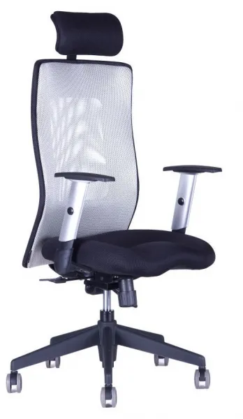 OFFICE PRO Kancelárska stolička CALYPSO GRAND s opierkou hlavy P1, šedá