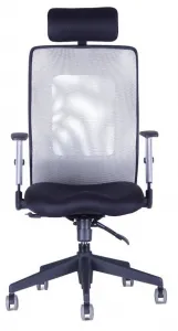 OFFICE PRO Kancelárska stolička CALYPSO GRAND s opierkou hlavy P1, šedá