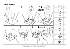 HALMAR Jídelní set KABIR 2+1